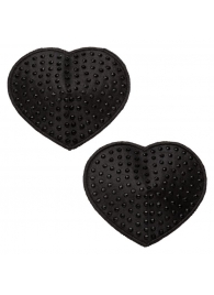 Черные пэстисы в форме сердечек Heart Pasties - California Exotic Novelties - купить с доставкой в Ессентуках