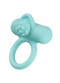 Аквамариновое эрекционное виброкольцо Silicone Rechargeable Nubby Lover’s Delight - California Exotic Novelties - в Ессентуках купить с доставкой