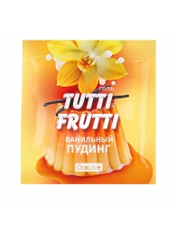 Пробник гель-смазки Tutti-frutti со вкусом ванильного пудинга - 4 гр. - Биоритм - купить с доставкой в Ессентуках