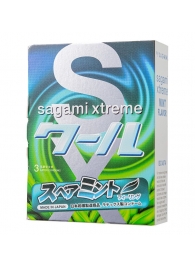 Презервативы Sagami Xtreme Mint с ароматом мяты - 3 шт. - Sagami - купить с доставкой в Ессентуках