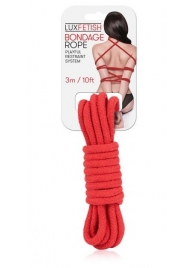 Красная хлопковая веревка для связывания - 3 м. - Lux Fetish - купить с доставкой в Ессентуках