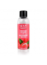 Массажное масло Sexy Sweet Nectar Lychee с феромонами и ароматом личи - 75 мл. - Биоритм - купить с доставкой в Ессентуках