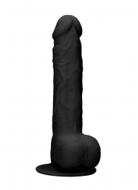 Черный фаллоимитатор Realistic Cock With Scrotum - 24 см. - Shots Media BV