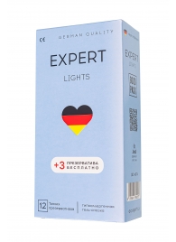 Ультратонкие презервативы EXPERT Lights - 12 шт.(+3 в подарок) - Expert - купить с доставкой в Ессентуках