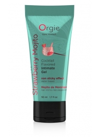 Съедобный интимный гель Orgie Lube Tube Cocktail Strawberry Mojito - 50 мл. - ORGIE - купить с доставкой в Ессентуках