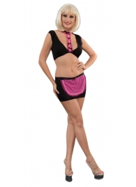 Женский черно-розовый костюм горничной - La Blinque купить с доставкой