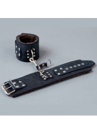 Широкие кожаные наручники на меху - Подиум - купить с доставкой в Ессентуках