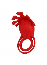 Красное эрекционное кольцо с вибрацией Ruben - Baile - в Ессентуках купить с доставкой