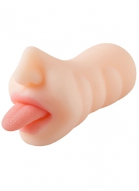 Телесный мастурбатор-ротик с языком - Eroticon - в Ессентуках купить с доставкой