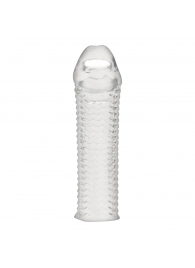 Текстурированная насадка на пенис Clear Textured Penis Enhancing Sleeve Extension - 16,5 см. - BlueLine - в Ессентуках купить с доставкой