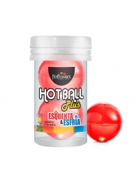 Лубрикант на масляной основе Hot Ball Plus с охлаждающе-разогревающим эффектом (2 шарика по 3 гр.) - HotFlowers - купить с доставкой в Ессентуках