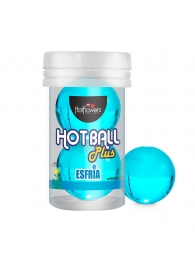 Лубрикант на масляной основе Hot Ball Plus с охлаждающим эффектом (2 шарика по 3 гр.) - HotFlowers - купить с доставкой в Ессентуках