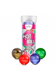Ароматизированный лубрикант Hot Ball Mix на масляной основе (4 шарика по 3 гр.) - HotFlowers - купить с доставкой в Ессентуках