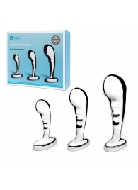 Набор из 3 стальных стимуляторов простаты Stainless Steel P-spot Training Set - b-Vibe - #SOTBIT_REGIONS_UF_V_REGION_NAME# купить с доставкой