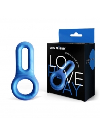 Голубое эрекционное кольцо с петлёй - Bior toys - в Ессентуках купить с доставкой