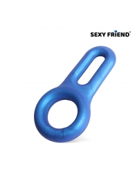 Голубое эрекционное кольцо с петлёй - Bior toys - в Ессентуках купить с доставкой
