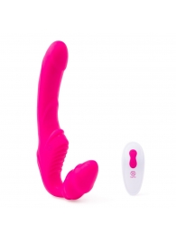 Розовый безремневой страпон на радиоуправлении Strapless Together - 22 см. - Together Toy - купить с доставкой в Ессентуках