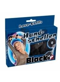 Черные меховые наручники Love Cuffs Black - Orion - купить с доставкой в Ессентуках