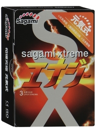 Презервативы Sagami Xtreme ENERGY с ароматом энергетика - 3 шт. - Sagami - купить с доставкой в Ессентуках