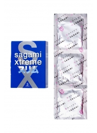 Розовые презервативы Sagami Xtreme FEEL FIT 3D - 3 шт. - Sagami - купить с доставкой в Ессентуках