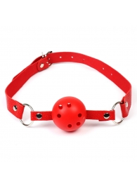 Красный кляп-шар с отверстиями для дыхания - Сима-Ленд - купить с доставкой в Ессентуках