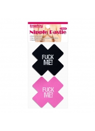 Набор из 2 пар пэстисов Cross Pattern Nipple Pasties - Lovetoy - купить с доставкой в Ессентуках