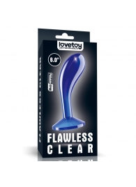 Синяя анальная втулка Flawless Clear Prostate Plug 6.0 - 15 см. - Lovetoy - в Ессентуках купить с доставкой