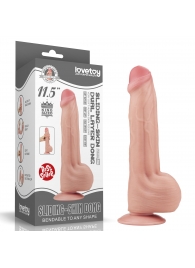 Телесный фаллоимитатор 11.5 King Sized Sliding Skin Dual Layer Dong - 29 см. - Lovetoy