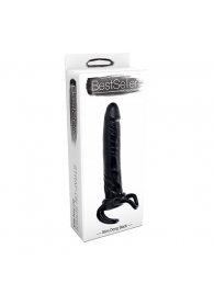 Чёрная насадка-фаллос для двойного проникновения INFLATABLE DILDO SLIM DONG  - 13,5 см. - Toyz4lovers - в Ессентуках купить с доставкой
