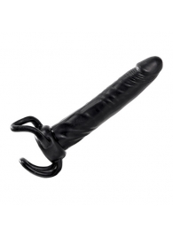 Чёрная насадка-фаллос для двойного проникновения INFLATABLE DILDO SLIM DONG  - 13,5 см. - Toyz4lovers - в Ессентуках купить с доставкой