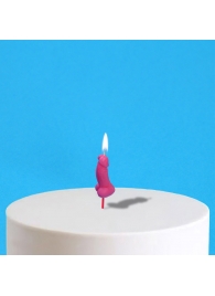 Розовая свеча на торт в форме фаллоса - 4,5 см. - Сима-Ленд - купить с доставкой в Ессентуках