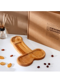 Деревянное блюдо для подачи в форме члена (32,5 х 20 х 1,7 см) - Сима-Ленд - купить с доставкой в Ессентуках