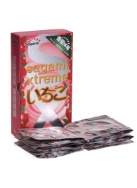 Презервативы Sagami Xtreme Strawberry c ароматом клубники - 10 шт. - Sagami - купить с доставкой #SOTBIT_REGIONS_UF_V_REGION_NAME#