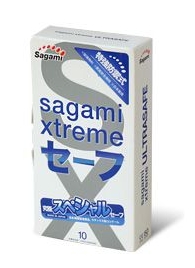 Презервативы Sagami Xtreme Ultrasafe с двойным количеством смазки - 10 шт. - Sagami - купить с доставкой в Ессентуках