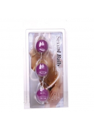 Фиолетовые вагинальные шарики на веревочке - Baile