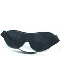 Черная кожаная маска на глаза - БДСМ Арсенал - купить с доставкой в Ессентуках