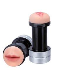 Двусторонний мастурбатор REALSTUFF 2 IN 1 HUMMER MOUTH   VAGINA - ротик и вагина - Dream Toys - в Ессентуках купить с доставкой