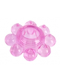 Розовое гелевое эрекционное кольцо-цветок - Toyfa Basic - #SOTBIT_REGIONS_UF_V_REGION_NAME# купить с доставкой