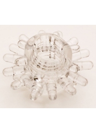 Прозрачное гелевое эрекционное кольцо с шипиками - Toyfa Basic - в Ессентуках купить с доставкой