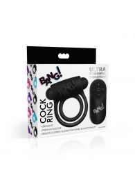 Черное эрекционное виброкольцо 28X Remote Control Vibrating Cock Ring   Bullet - XR Brands - в Ессентуках купить с доставкой