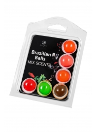 Набор из 6 шариков с ароматизированными массажными маслами Brazilian Balls - Secret Play - купить с доставкой в Ессентуках