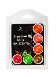 Набор из 6 шариков с ароматизированными массажными маслами Brazilian Balls - Secret Play - купить с доставкой в Ессентуках