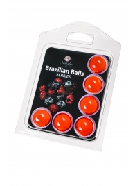 Набор из 6 шариков с массажным маслом Brazilian Balls с ароматом ягод - Secret Play - купить с доставкой в Ессентуках