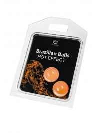 Набор из 2 шариков с массажным маслом Brazilian Balls с разогревающим эффектом - Secret Play - купить с доставкой в Ессентуках