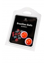 Набор из 2 шариков с массажным маслом Brazilian Balls с ароматом ягод - Secret Play - купить с доставкой в Ессентуках