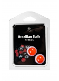 Набор из 2 шариков с массажным маслом Brazilian Balls с ароматом ягод - Secret Play - купить с доставкой в Ессентуках