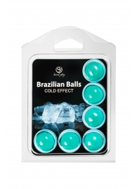 Набор из 6 шариков с массажным маслом Brazilian Balls с охлаждающим эффектом - Secret Play - купить с доставкой в Ессентуках