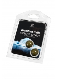 Набор из 2 шариков с массажным маслом Brazilian Balls с ледяным эффектом - Secret Play - купить с доставкой в Ессентуках