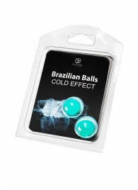 Набор из 2 шариков с массажным маслом Brazilian Balls с охлаждающим эффектом - Secret Play - купить с доставкой в Ессентуках