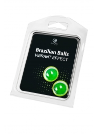 Набор из 2 шариков с массажным маслом Brazilian Balls с эффектом вибрации - Secret Play - купить с доставкой в Ессентуках